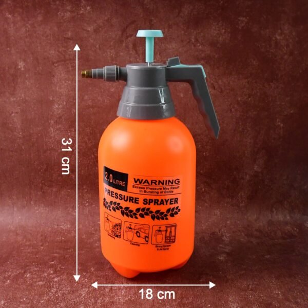 Handheld-Pressure-Sprayer-06.jpg Water Sprayer Hand-held Pump Pressure Garden Sprayer - 2 L (Mix Color)