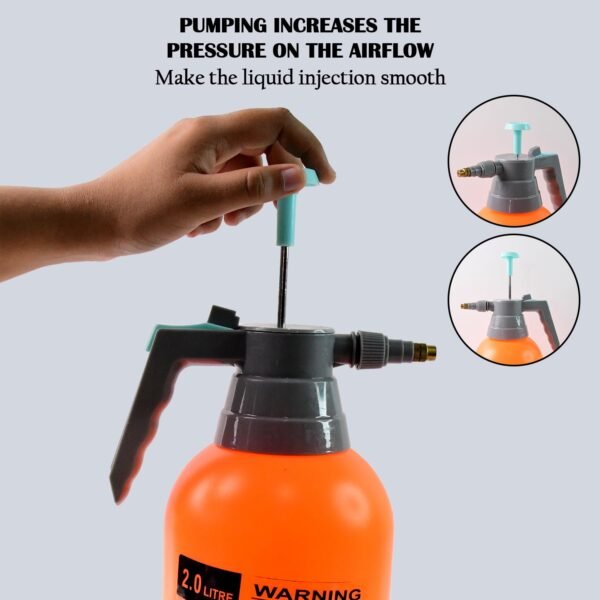Handheld-Pressure-Sprayer-07.jpg Water Sprayer Hand-held Pump Pressure Garden Sprayer - 2 L (Mix Color)