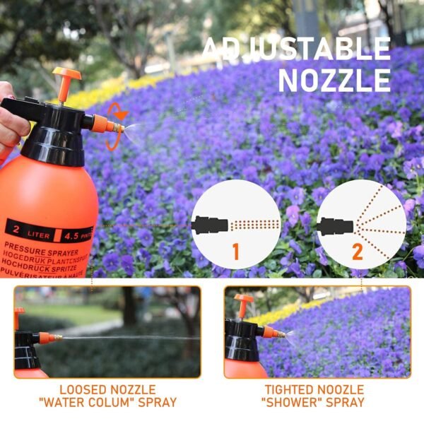Handheld-Pressure-Sprayer-08.jpg Water Sprayer Hand-held Pump Pressure Garden Sprayer - 2 L (Mix Color)