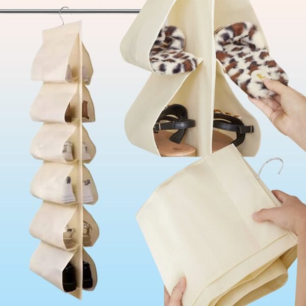 12 Grids Hanging Storage Bag (1 Pc / 12 Pocket / Mix Color)