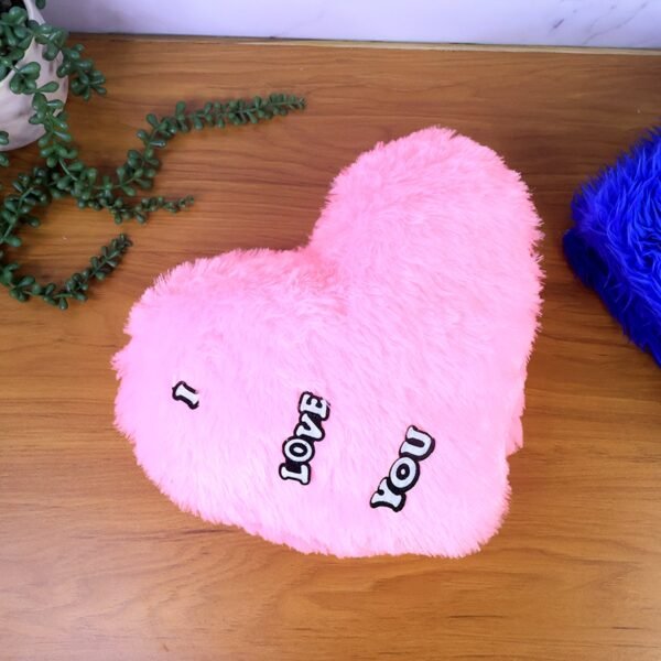 Heart-Shape-Pillow-03.jpg Soft Plush Heart Shape Cushion with "I Love You" (1 Pc)