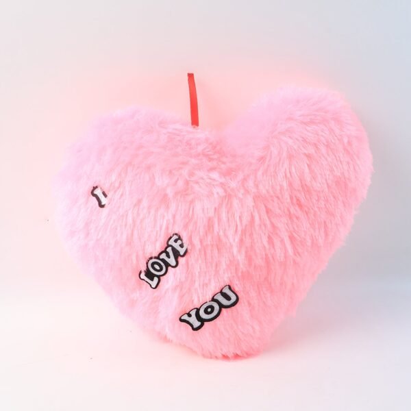 Heart-Shape-Pillow-05.jpg Soft Plush Heart Shape Cushion with "I Love You" (1 Pc)