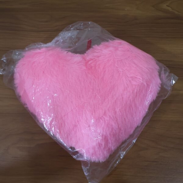 Heart-Shape-Pillow-07.jpg Soft Plush Heart Shape Cushion with "I Love You" (1 Pc)