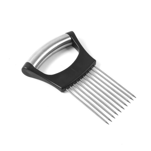 Stainless Steel Onion Cutter & Vegetable Slicer Holder Tool (1 Pc)