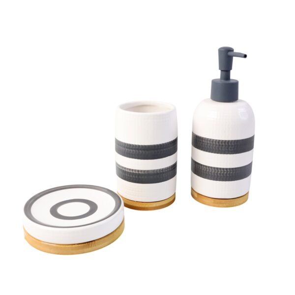 Premium 3-Piece Ceramic Bathroom Accessory Set