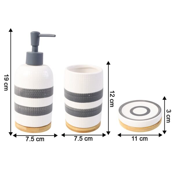 Premium 3-Piece Ceramic Bathroom Accessory Set