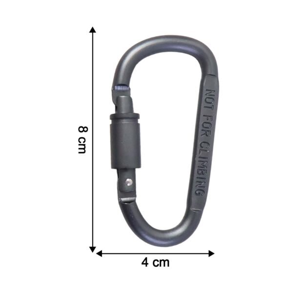 Premium Heavy-Duty Metal Carabiner Hook with Screw Lock (1 Pc)