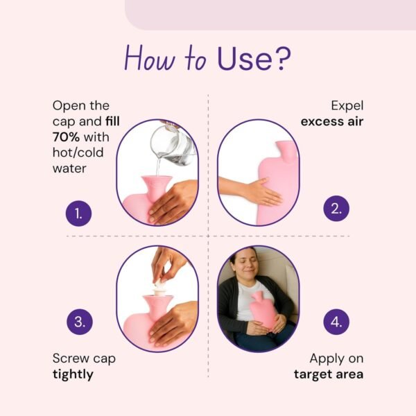 Premium Quality Rubber Hot Water Bag (31 x 19 Cm / 1 Pc)