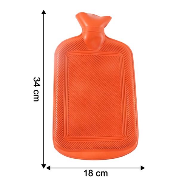 HotWaterBagRed-size.jpg Premium Rubber Hot Water Bag for Pain Relief (31x18 Cm)