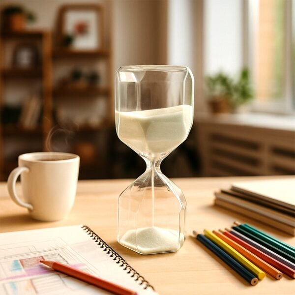 Elegant Glass Hourglass Sand Timer (1 Pc)