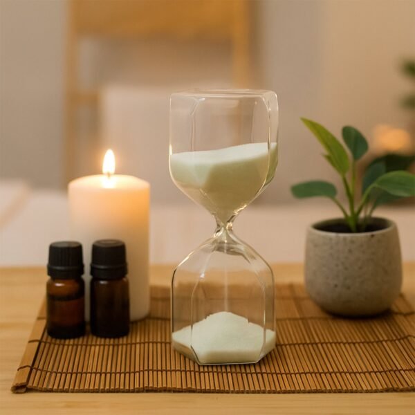 Elegant Glass Hourglass Sand Timer (1 Pc)