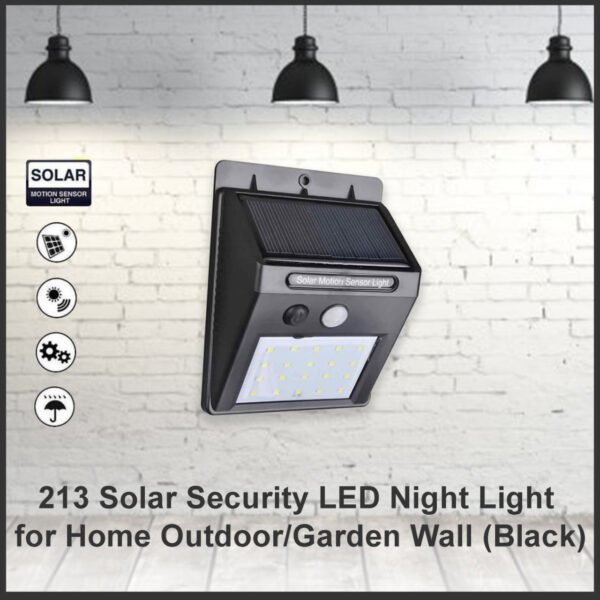 IMG-20200707-WA0169.jpg Solar Security LED Night Light for Home Outdoor / Garden Wall (Black) (30-LED Lights)