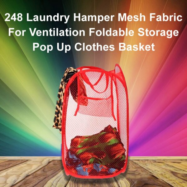 IMG-20200708-WA0048.jpg Laundry Hamper Mesh Fabric For Ventilation Foldable Storage Up Clothes Basket