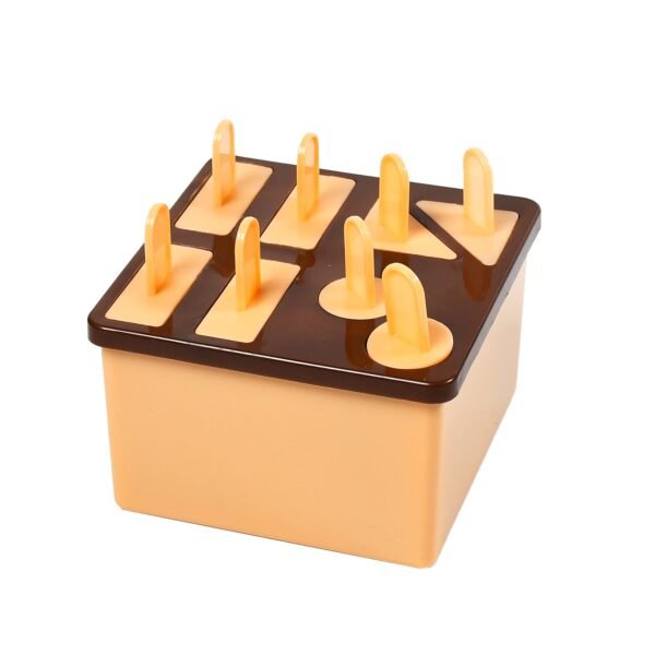 Plastic Kulfi Mold, Kulfi Molds 8 pcs Tray Ice Cream Mold (Brown Box)