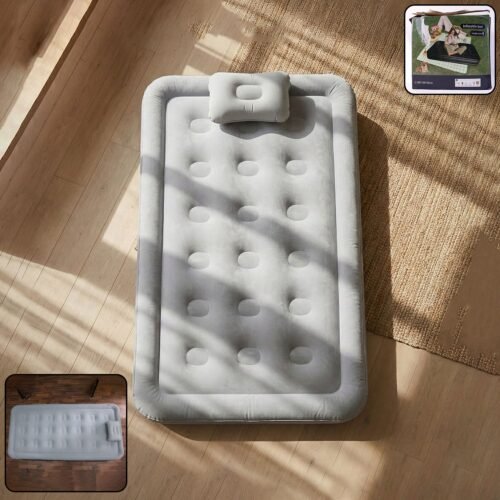 InflatableBed-WOSKU-01.jpg Portable Inflatable Bed Folding Lazy Bed (198x100x40 Cm / 1 Pc)