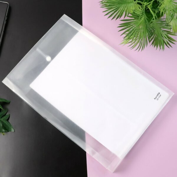 Mix Design Transparent Document Folder – A4 Size Clear File Protector (1 Pc)