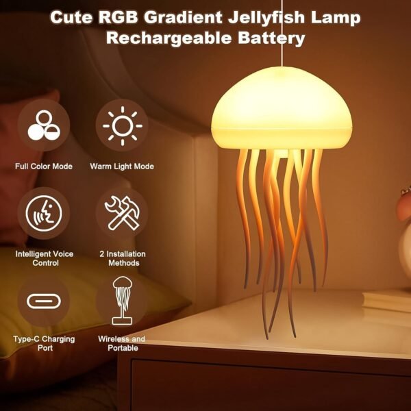 Jellyfish-Lamp-04.jpg Jellyfish Shape LED Mood Light Lamp (1 Pc)
