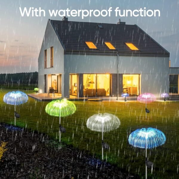 Solar-Powered Fiber Optic Garden Light - (1 Pc)