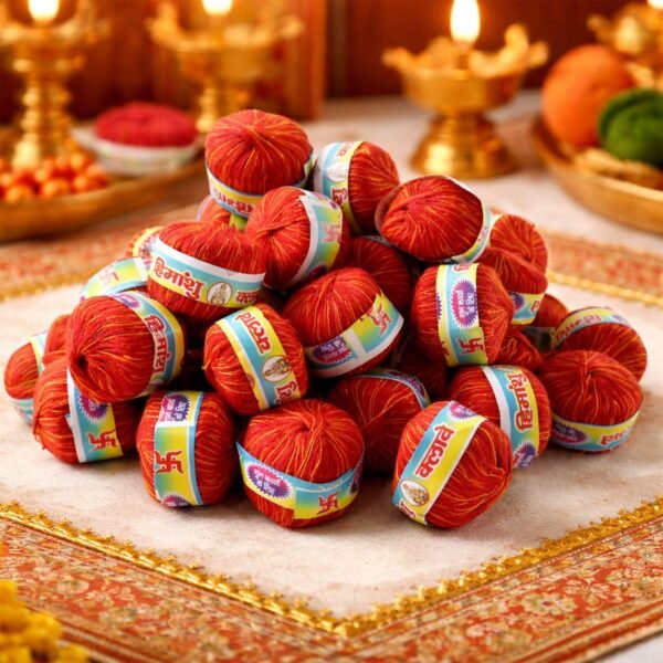Traditional Pooja Kalawa Moli Sacred Cotton Thread Set (48 Pcs Set)
