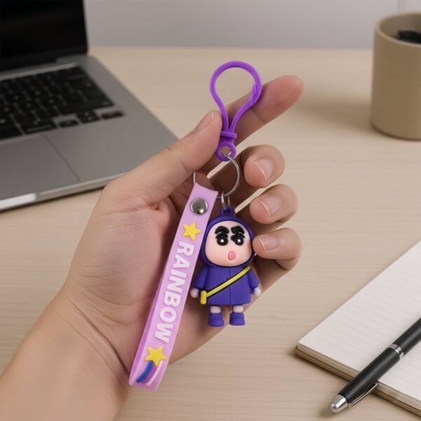 Cute Cartoon Character Silicone Keychain (1 Pc)