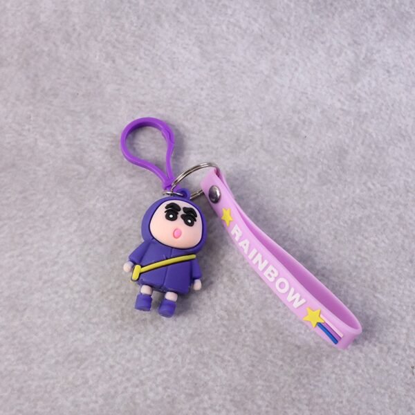 Cute Cartoon Character Silicone Keychain (1 Pc)