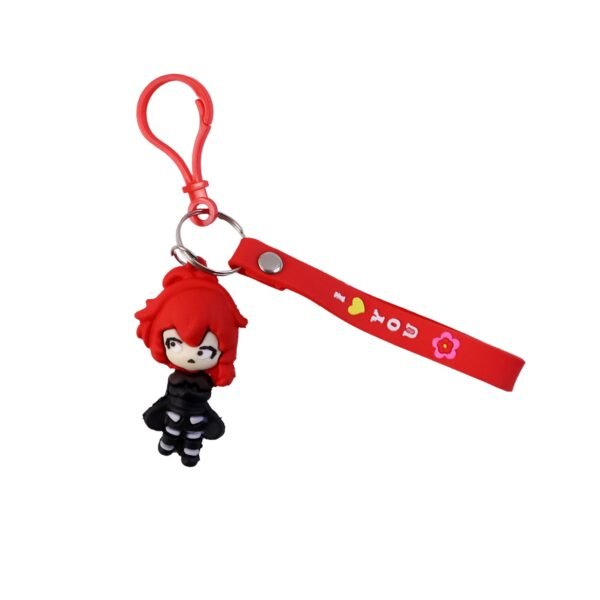 Keychain-05_b5cfb0f2-fee0-4613-ad22-bd089fa0f8ba.jpg Cute Red Hair Cartoon Girl Silicone Keychain (1 Pc)