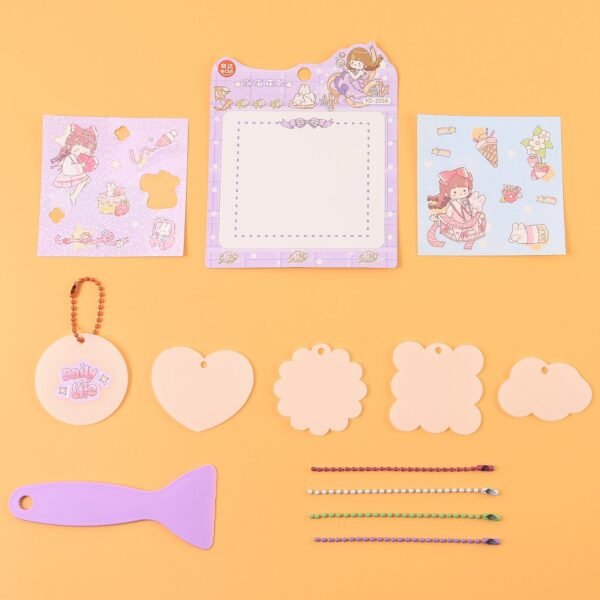 DIY Shrink Art Keychain Making Kit for Kids (1 Set)