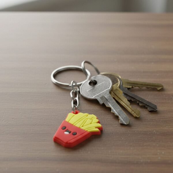 Keychain03-02_e7fb8424-2026-4ed5-b5b1-fde19ed6c6e8.jpg Cute Smiley French Fries Shape Cartoon Keychain (1 Pc)