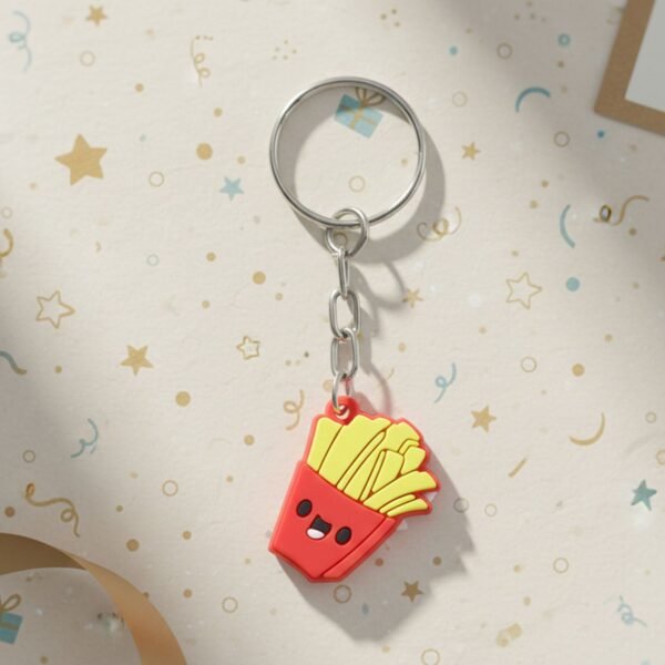 Keychain03-05_646f3d37-fc33-4c60-99d8-479e093292d3.jpg Cute Smiley French Fries Shape Cartoon Keychain (1 Pc)