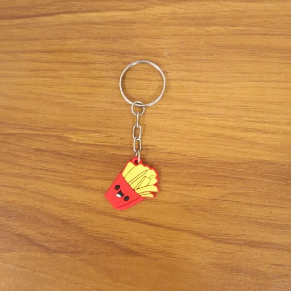 Keychain03-live_f6b928bc-0e91-4984-a210-3fd4833f1fc5.jpg Cute Smiley French Fries Shape Cartoon Keychain (1 Pc)