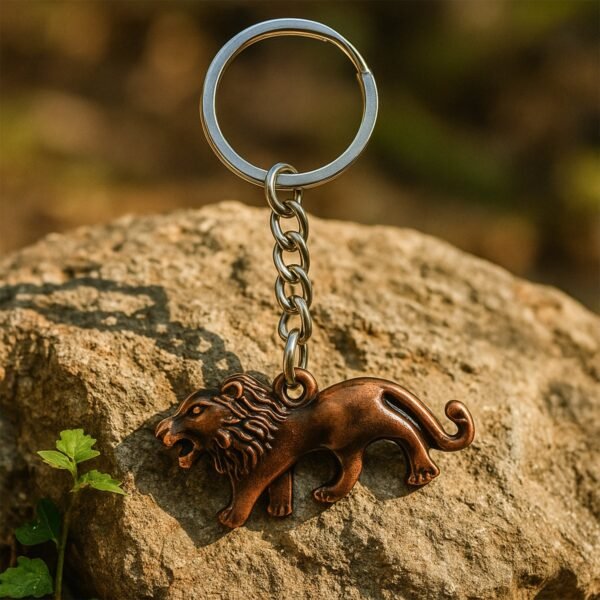 Keychain2-06.jpg Elegant Walking Lion Metal Keychain (1 Pc)