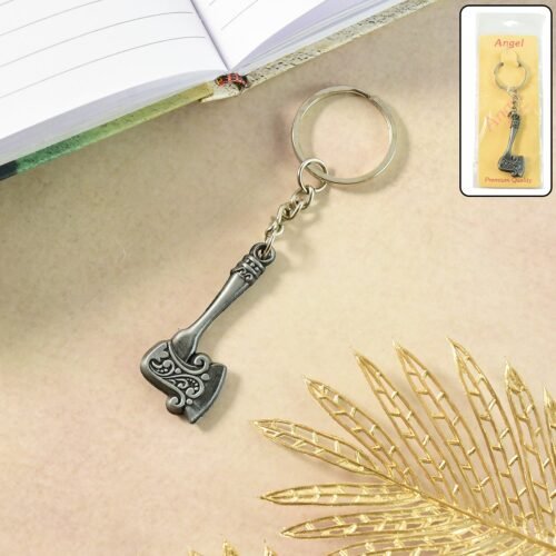 Keychain5-WOSKU-01_c6cbbb48-c3ae-4e3c-8c89-1b29698f6de5.jpg Stylish Axe Shape Metal Keychain (1 Pc)