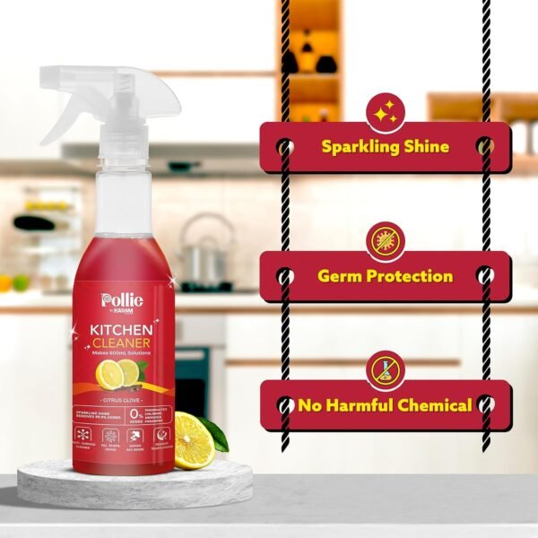 Kitchen-Cleaner-06.jpg Pollic kadam Concentrated Kitchen Surface Cleaner Refill Kit with Spray Bottle