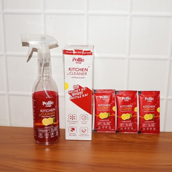 Kitchen-Cleaner-08.jpg Pollic kadam Concentrated Kitchen Surface Cleaner Refill Kit with Spray Bottle