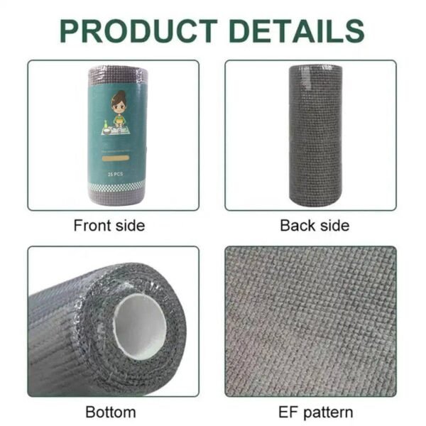 KitchenScrubCloth-05.jpg Disposable Cleaning Cloth Roll – 25 Sheets (20x20 cm)