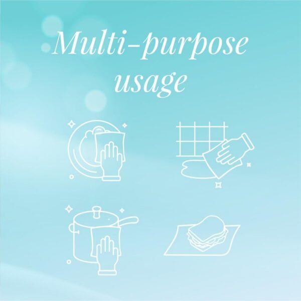 Freshee Super-Absorbent Kitchen Roll 4-in-1 Paper (4 Rolls × 60 Sheets = 240 Sheets)