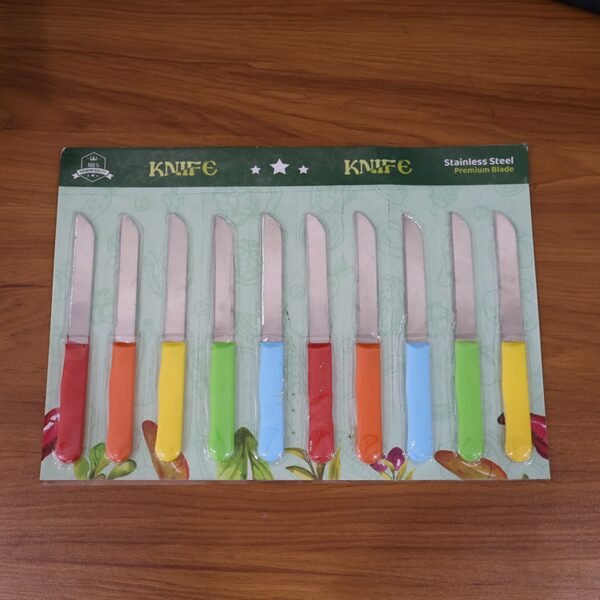 Knife-08.jpg Premium Quality Stainless Steel Handle Plain Knife (10 Pc / 1 Set)