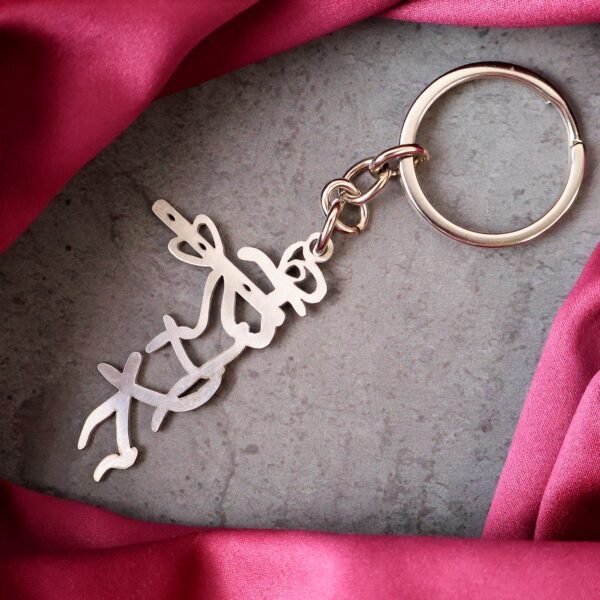 Divine Krishna Flute Design Metal Keychain (1 Pc)