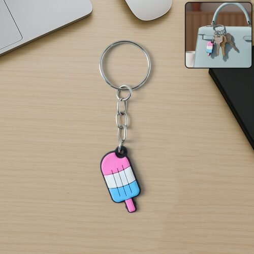 Cute Ice Cream Popsicle Shape Cartoon Keychain (1 Pc)