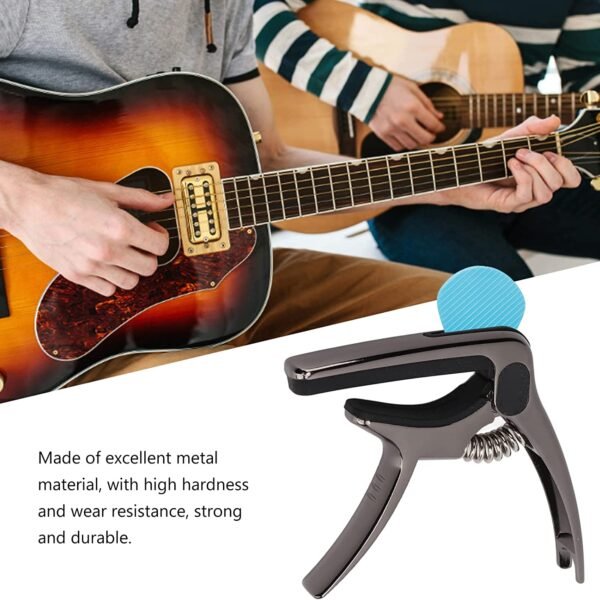 L6gDaDkPHbwLnt0ekHuPE981sixsfHqbX9oXb7IL.jpg Guitar Capo with Pickup Stand – Soft Capo for Acoustic & Electric Instruments