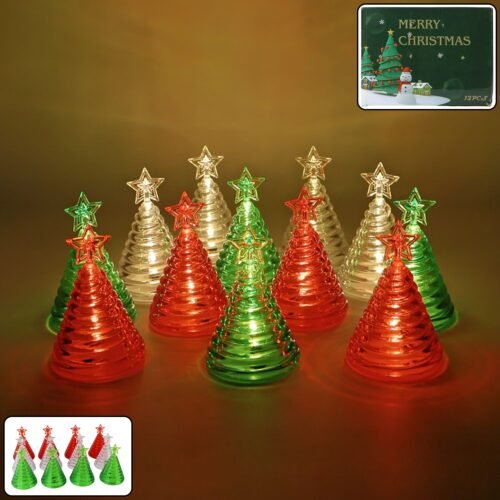 LED-Candles-01.jpg Christmas Tree Shape LED Decorative Lights (12 Pc)
