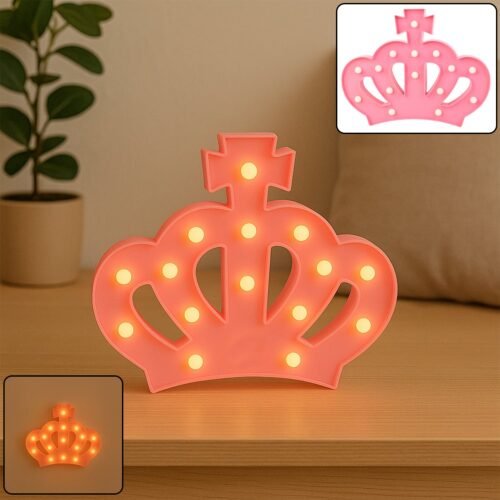 LED-Night-Light-01_c730d6bb-119d-4b73-a764-d6bf2e4f3899.jpg Crown Shape LED Decorative Night Light (1 Pc)