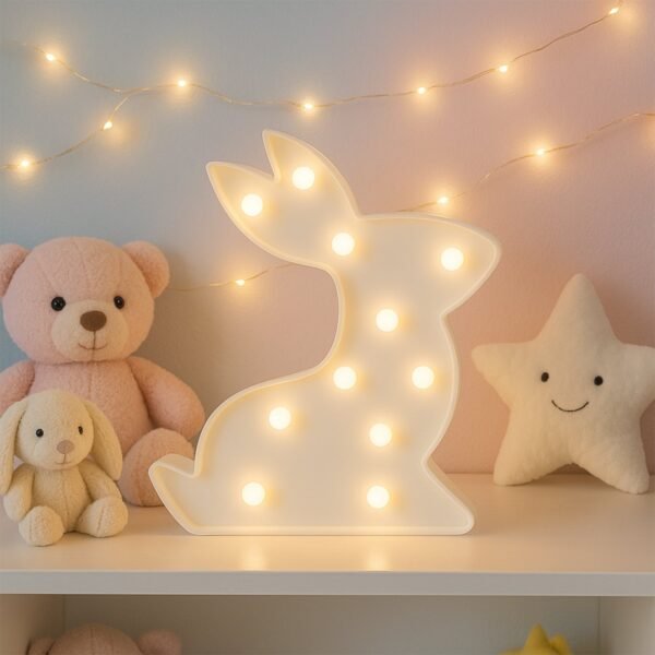 Rabbit Shaped LED Decorative Night Light (1 Pc)