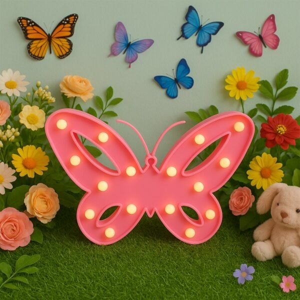 Butterfly Shape LED Decorative Night Light (1 Pc)