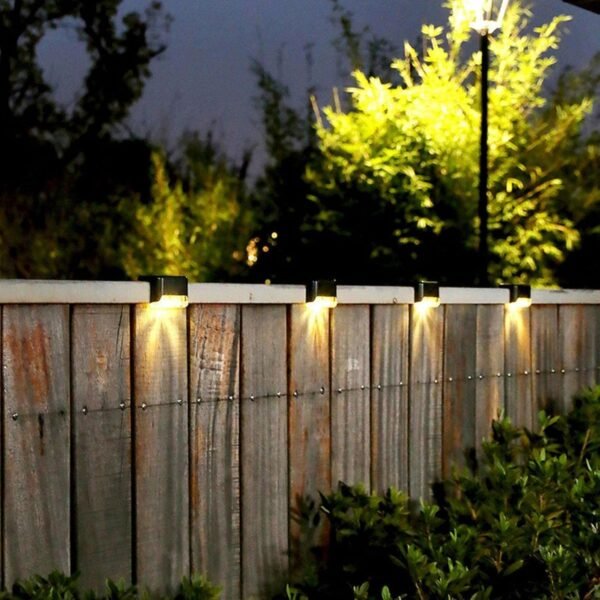 4-Piece Solar Waterproof Garden, Stair & Railing Lights