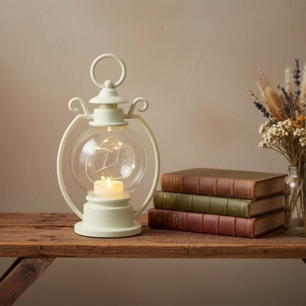 LED Decorative Storm Lantern Light (Battery Operated, Warm White Light)