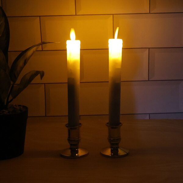 Set of 2 LED Flameless Taper Candles