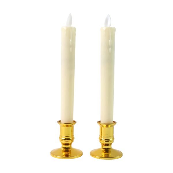 Set of 2 LED Flameless Taper Candles