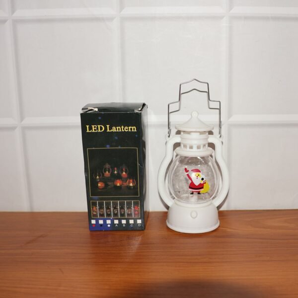 LED-lantern-07.jpg Mini LED Decorative Lantern with Santa Figurine & Handle (1 Pc)