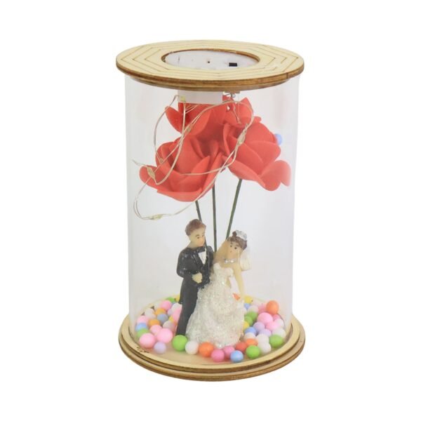 LEDCoupleShowpiece-04.jpg Wedding Couple with LED Rose Lamp (1 Pc)